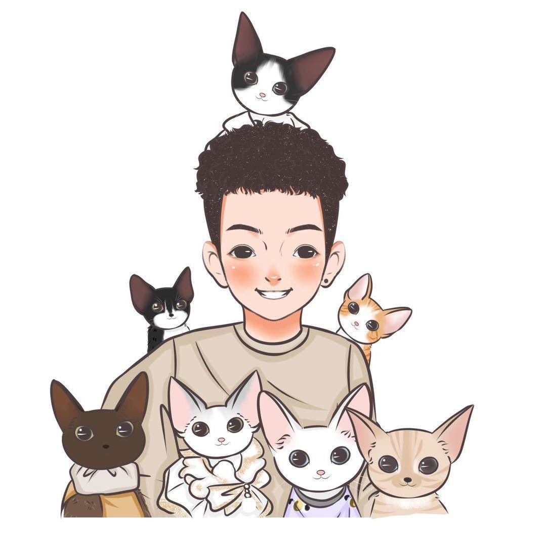 36只德文卷毛猫爸爸—小陈